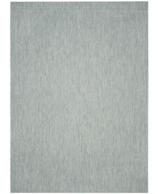 Courtyard CY8521 Aqua and Gray 8' x 11' Outdoor Area Rug