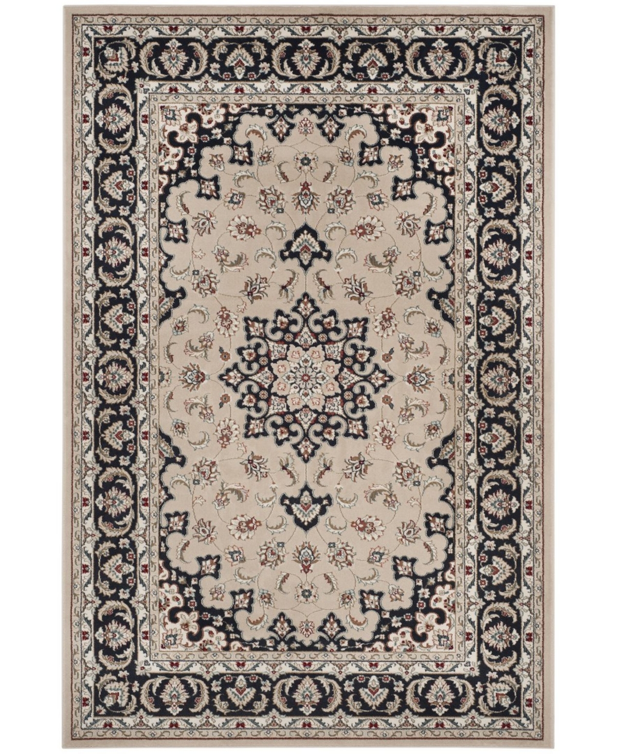 Safavieh Lyndhurst Cream and Anthracite 8' x 10' Area Rug - White Grou