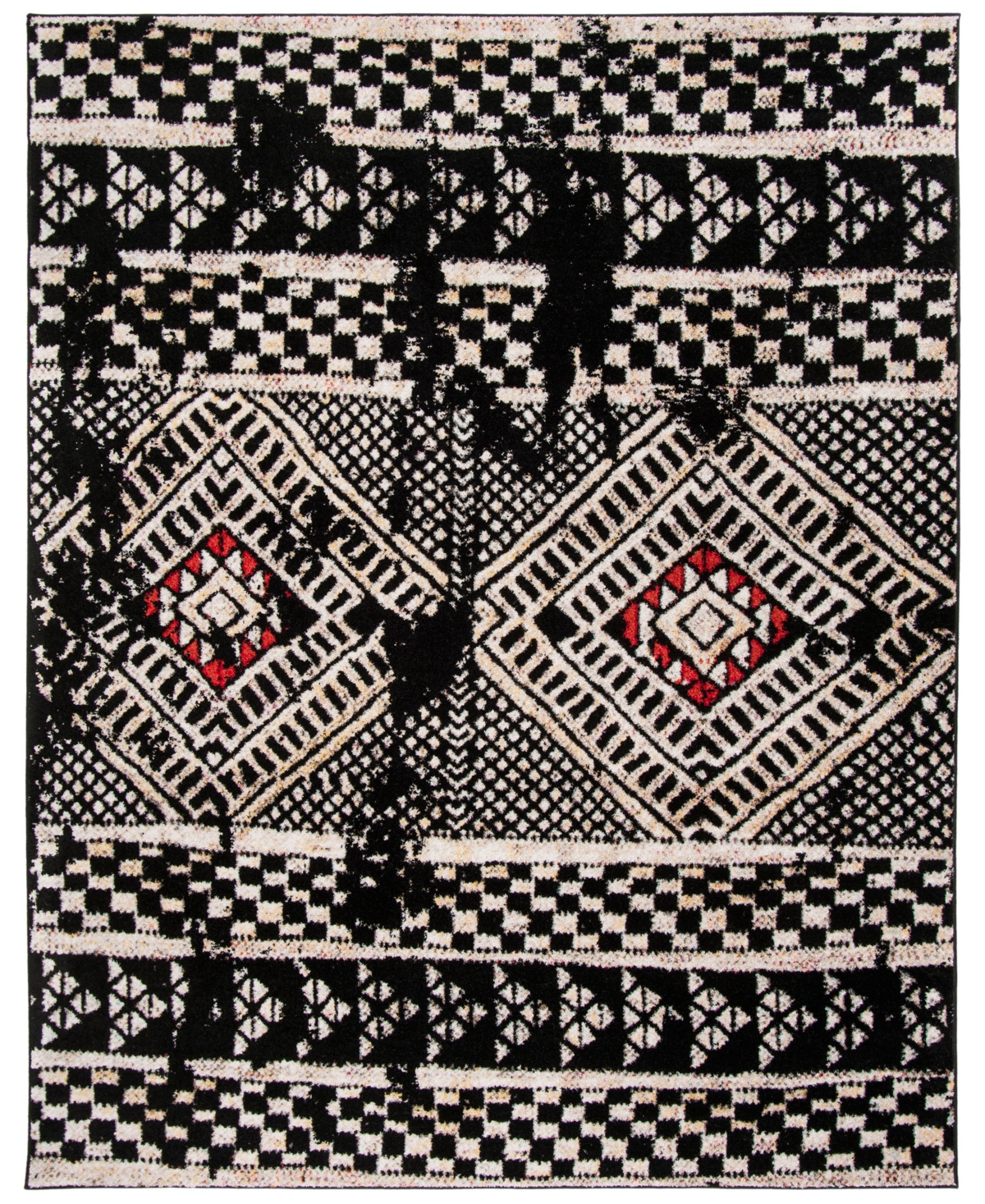 Safavieh Adirondack Black and Light Gray 8' x 10' Area Rug - Black