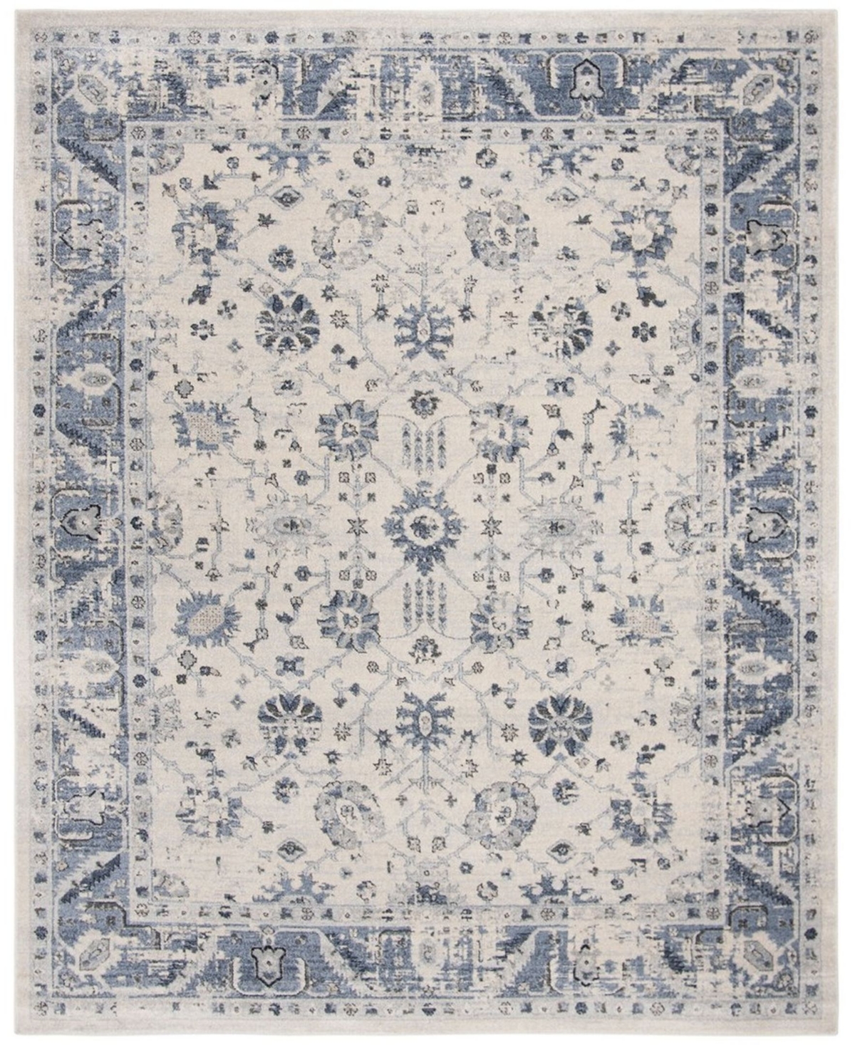 Safavieh Charleston Ivory and Blue 8' x 10' Area Rug - Ivory Blue
