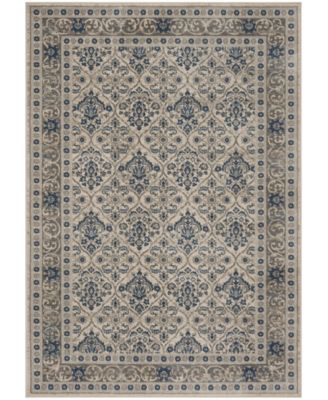 Brentwood BNT870 Light Gray and Blue 8' x 10' Area Rug