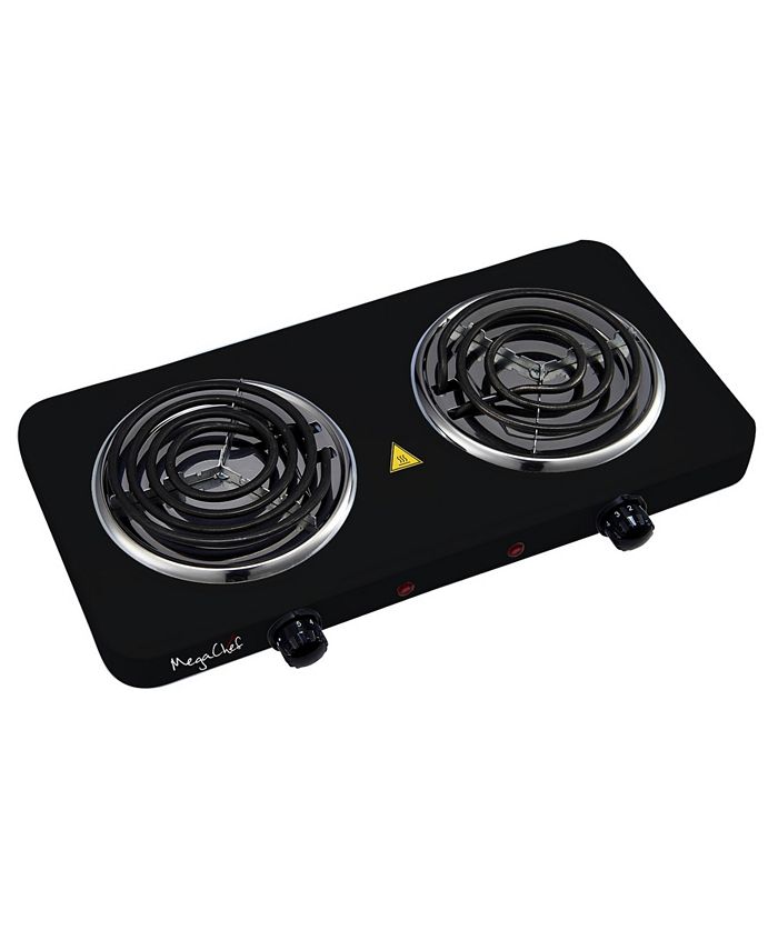MegaChef Electric Easily Portable Ultra Lightweight Dual Coil Burner