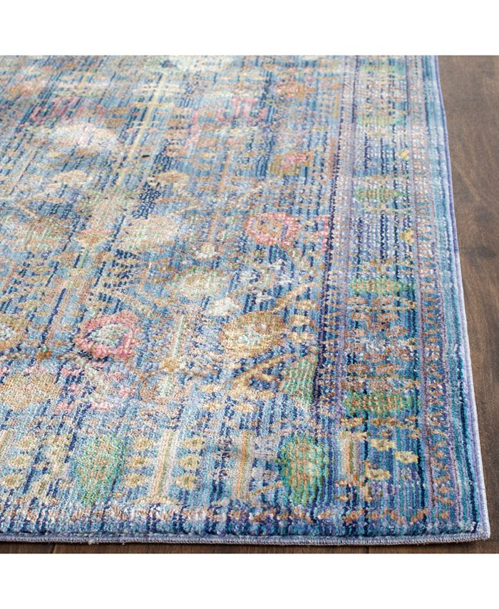 Safavieh Valencia Blue and Multi 2'3" x 8' Runner Area Rug & Reviews