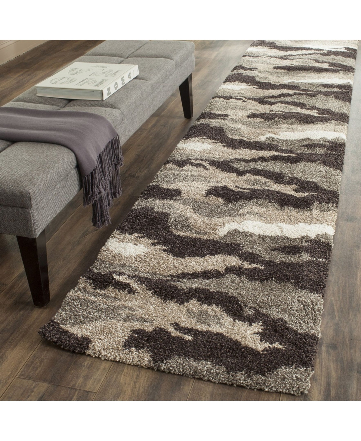 Safavieh Florida Shag SG453and Multi Area Rug - Beige