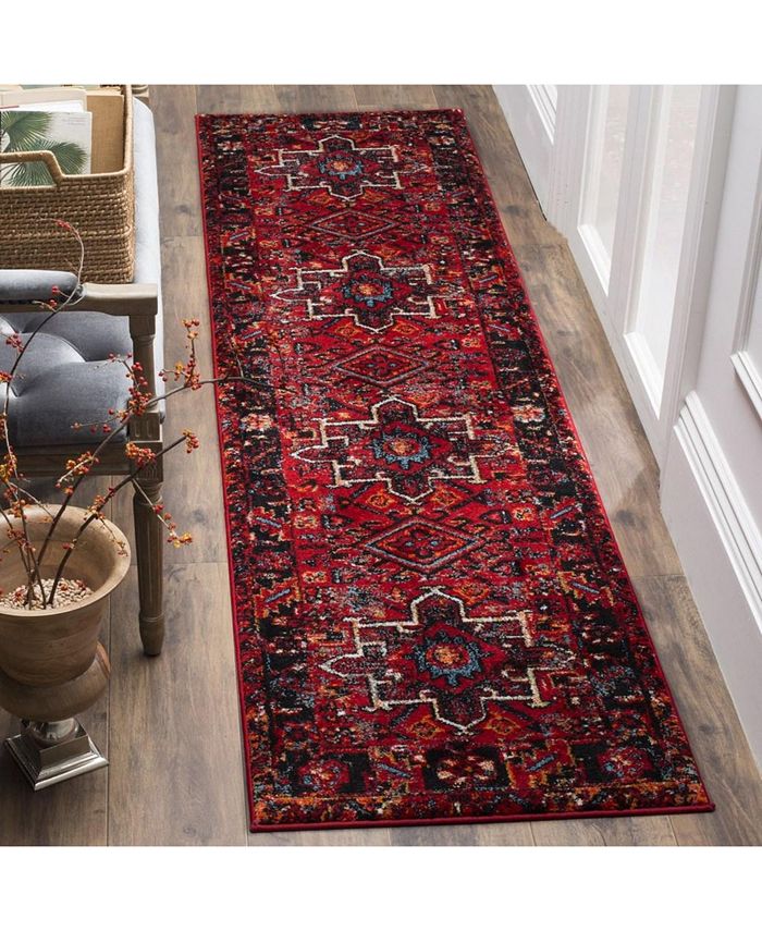 Safavieh Vintage Hamadan Red and Multi 2'2" x 8' Runner Area Rug Macy's