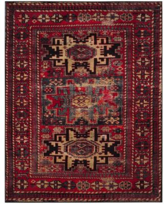 Vintage Hamadan VTH213 Red and Multi 8' x 10' Area Rug