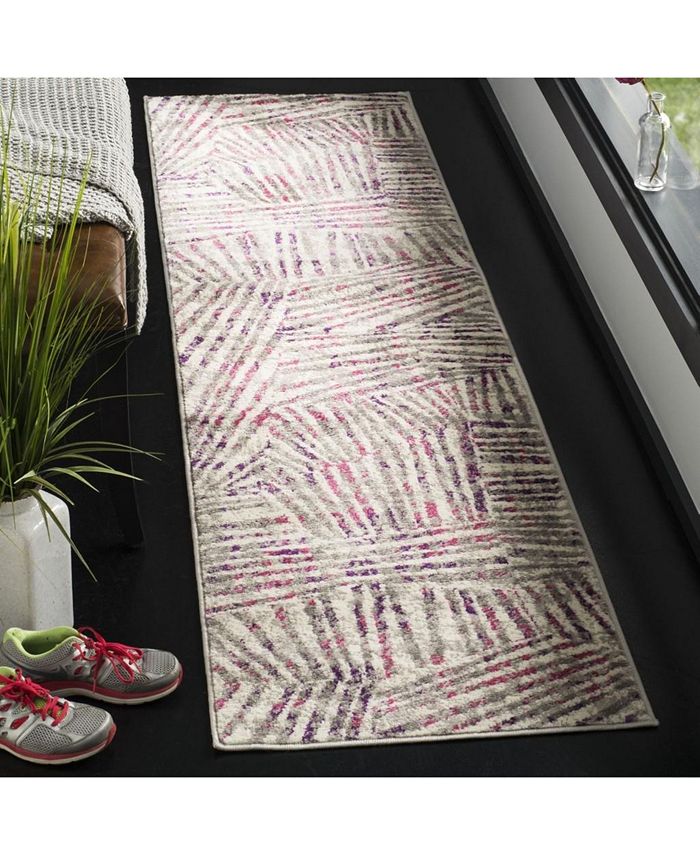 Safavieh Skyler Grey and Pink 2' x 8' Runner Area Rug Macy's