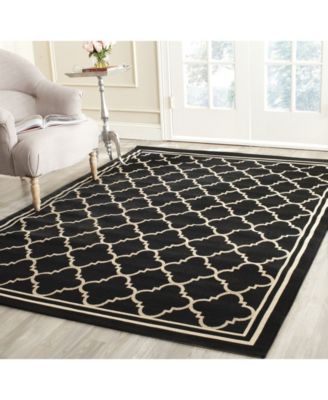 Courtyard CY6918 Black and Beige 5'3" x 7'7" Outdoor Area Rug