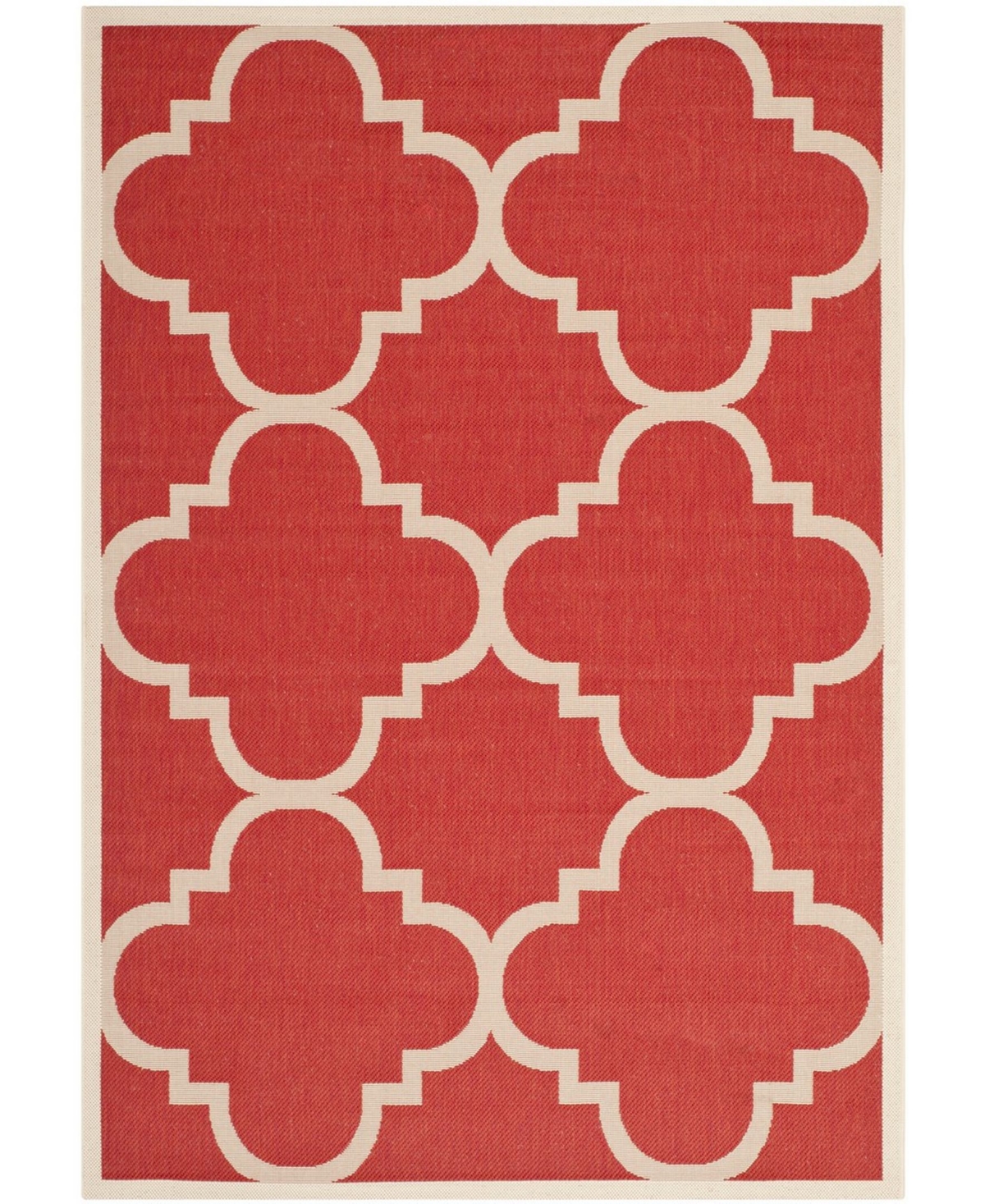 Safavieh Courtyard Cy6243 Red 4' X 5'7" Sisal Weave Outdoor Area Rug