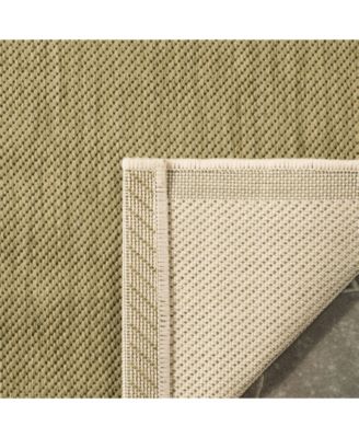 Courtyard CY6243 Green and Beige 5'3" x 7'7" Sisal Weave Outdoor Area Rug