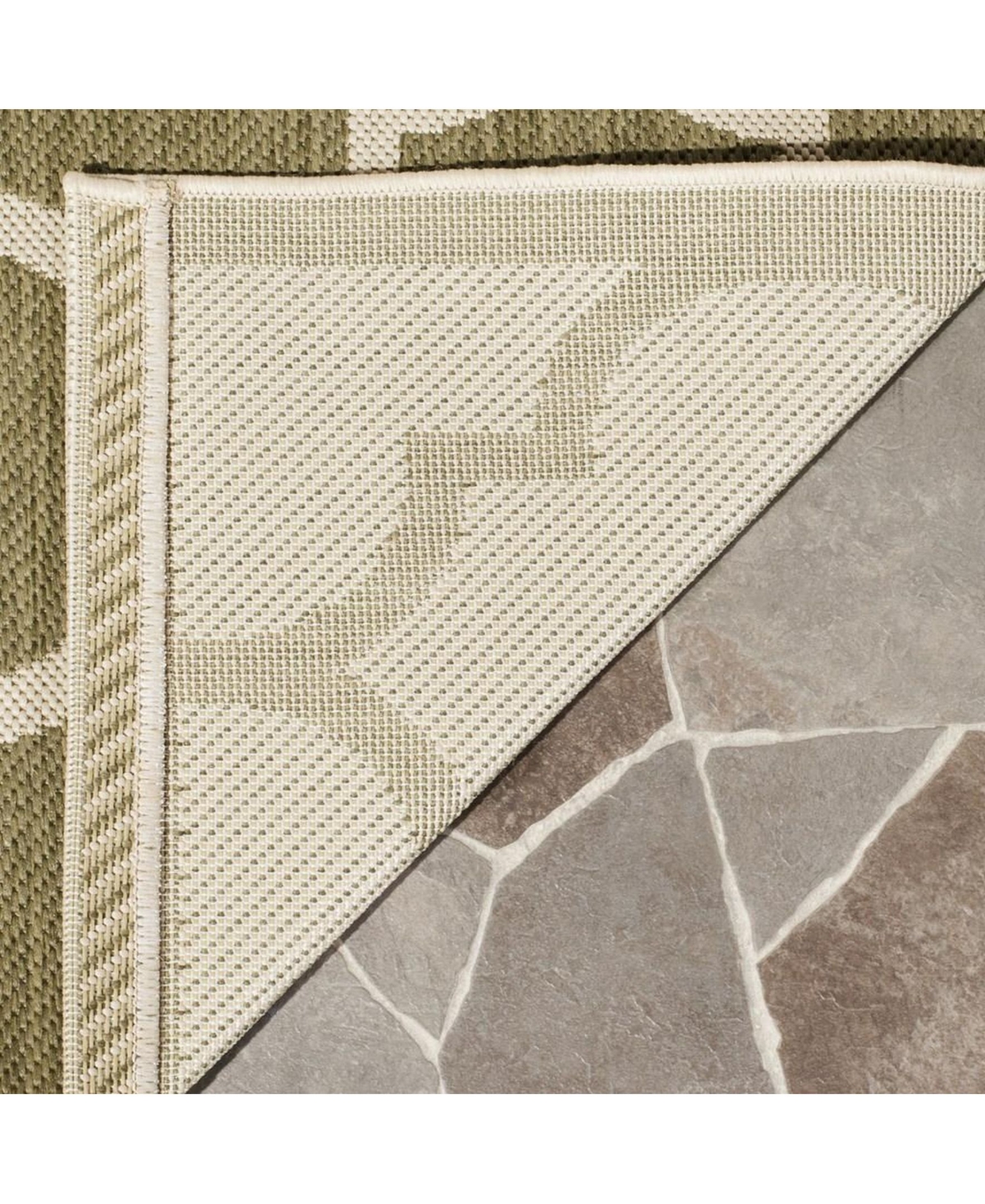 Safavieh Courtyard CY6914 Green and Beige 5'3" x 7'7" Outdoor Area Rug