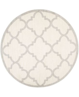 Amherst Beige and Light Gray 7' x 7' Round Area Rug