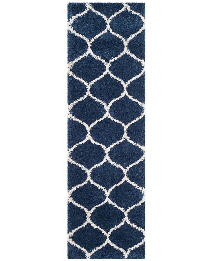 Safavieh Hudson Navy and Ivory 2'3" x 8' Runner Area Rug Macy's