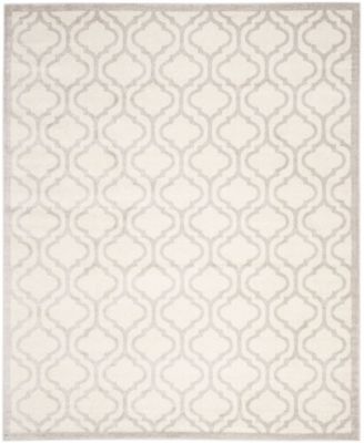 Amherst AMT402 Ivory and Light Gray 8' x 10' Outdoor Area Rug