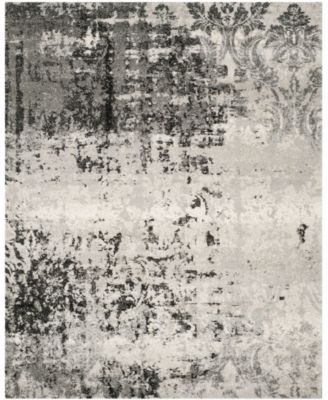 Retro RET2139 Light Gray and Gray 8' x 10' Area Rug