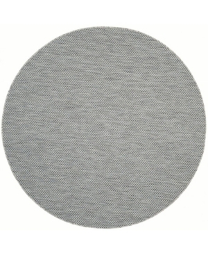 Safavieh Courtyard Cy8521 Gray And Navy 6'7" X 6'7" Round Outdoor Area Rug