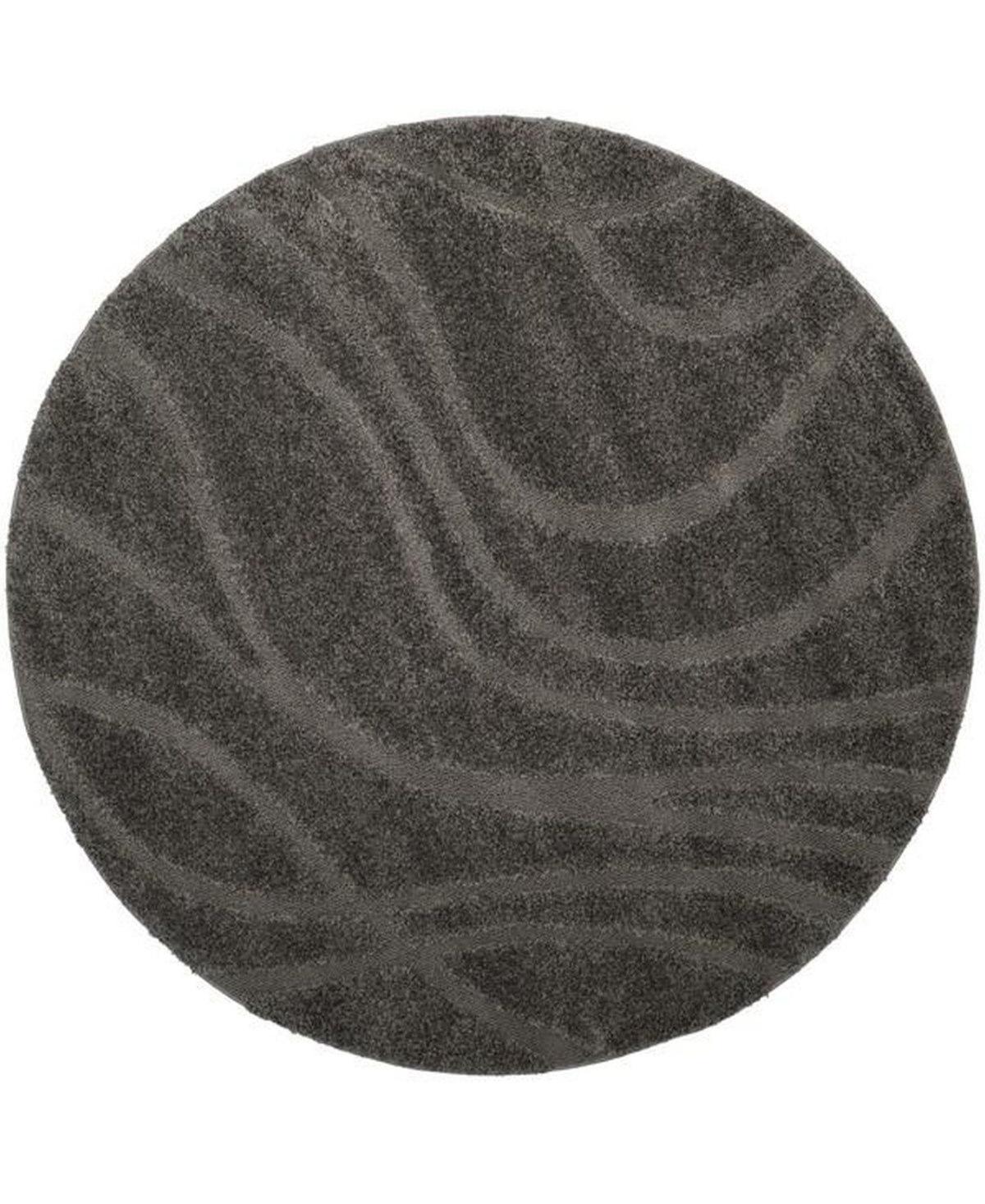 Safavieh Shag 6'7in x 6'7in Round Area Rug - Grey/Grey