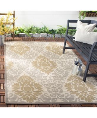 Courtyard CY7133 Beige and Dark Beige 5'3" x 7'7" Outdoor Area Rug
