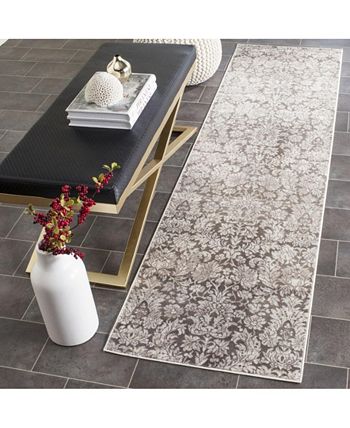 Safavieh Vintage Brown and Creme 2'2" x 8' Runner Area Rug - Macy's