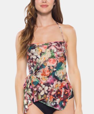 Becca - Impressionist Printed Bandeau Tankini Top