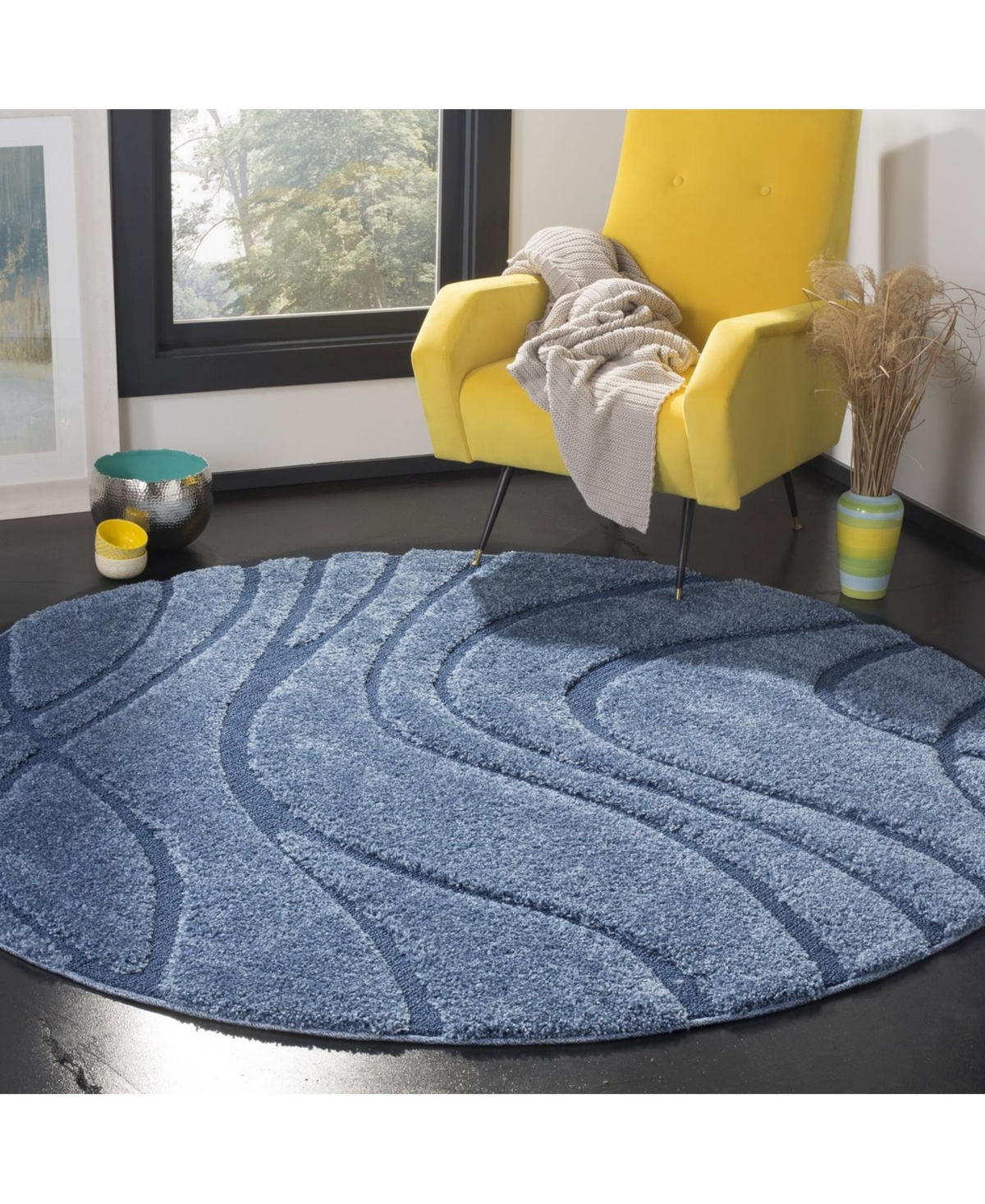 Safavieh Florida Shag SG471 x Area Rug -Blue