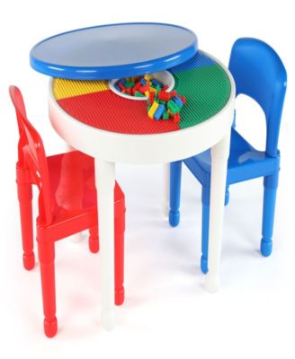 round lego table with chairs