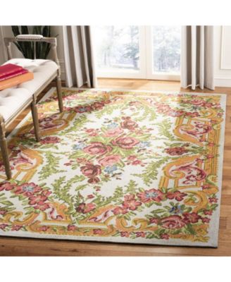 Safavieh Classic Vintage Ivory Rose Area Rug Collection In Black,silv