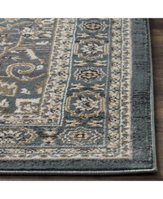 Lyndhurst LNH338 Teal and Gray 5'3" x 7'6" Area Rug