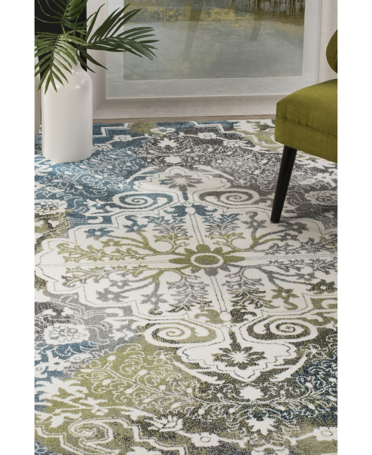 Safavieh Watercolor WTC669 Area Rug -Peacock Blue