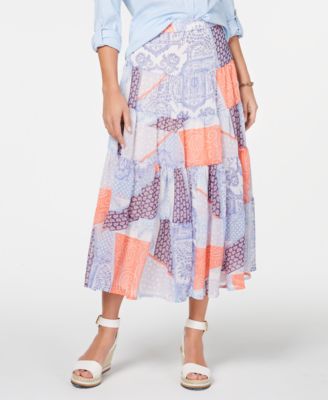 Tommy Hilfiger Patchwork-Print Skirt 