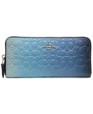 blue coach wallet