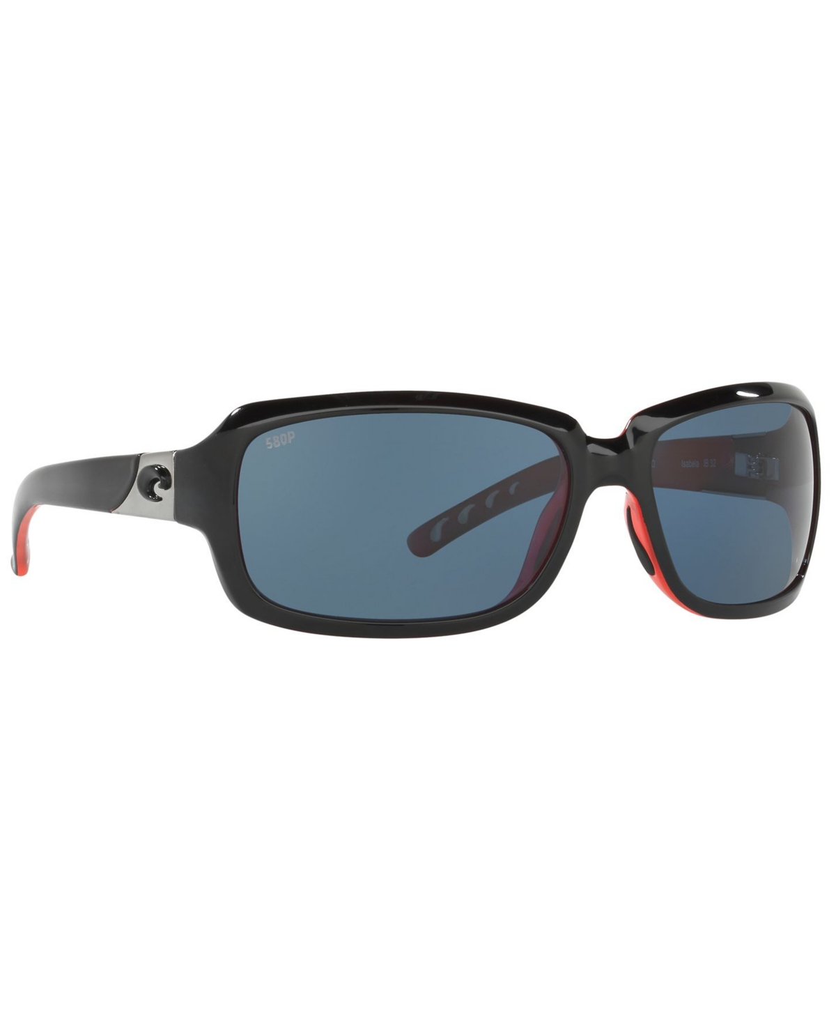 Shop Costa Del Mar Polarized Sunglasses, Isabela Polarized 64p In Black Pink,grey