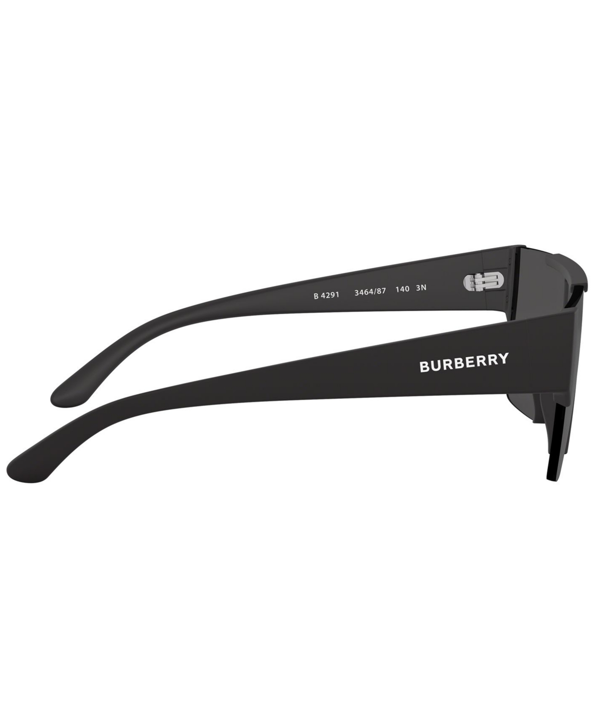 Shop Burberry Men's Sunglasses, Be4291 Mirror In Matte Black,grey