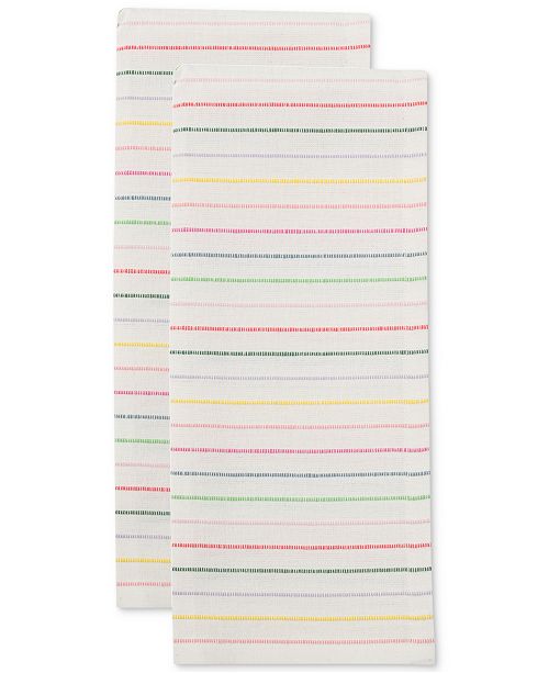 Kate Spade New York Artisan Stripe Kitchen Towels Set Of 2