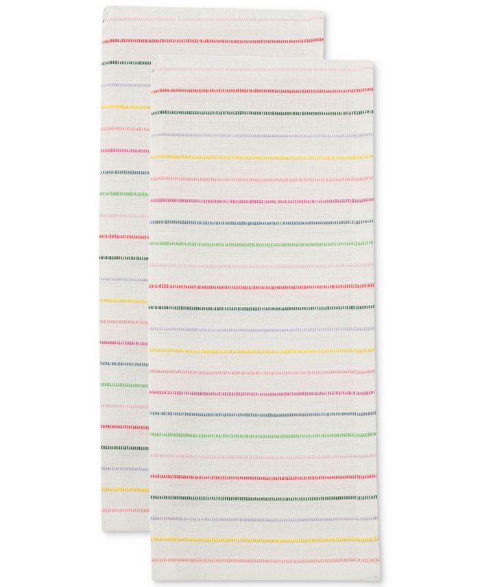Kate Spade New York Stripe Kitchen Towels 4 Piece Set, Absorbent