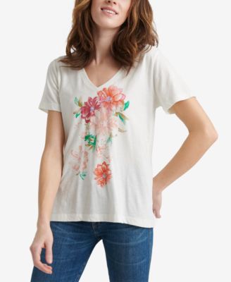 Lucky Brand - Cotton Floral-Graphic T-Shirt