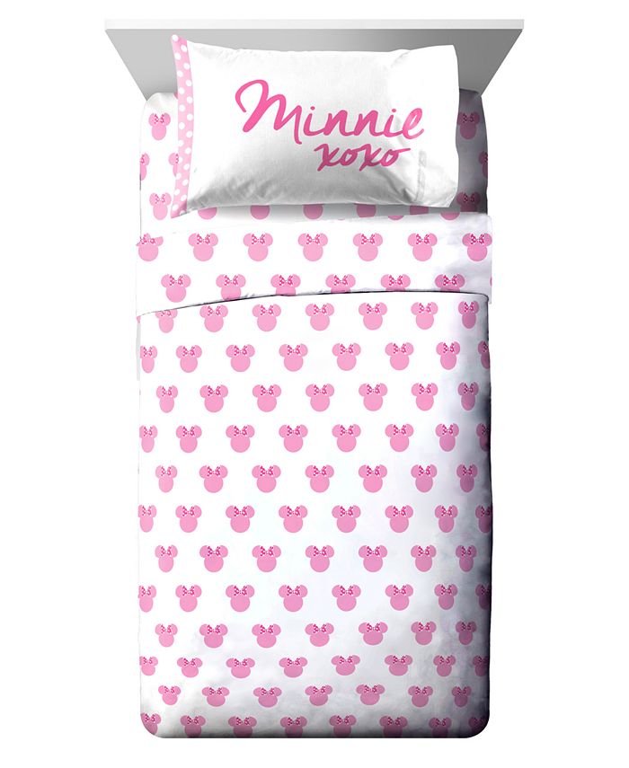 Disney Minnie Mouse 3 Piece Twin Sheet Set Macy s