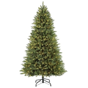 Puleo International 7.5 Ft Pre-lit Elegant Series Franklin Fir Artificial Christmas Tree With 600 Ul-liste In Green