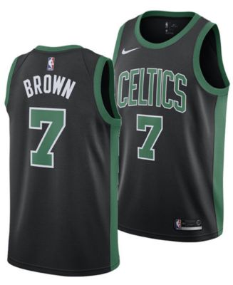 Men's Boston Celtics Jaylen Brown Nike Black Replica Swingman Jersey -  Statement Edition