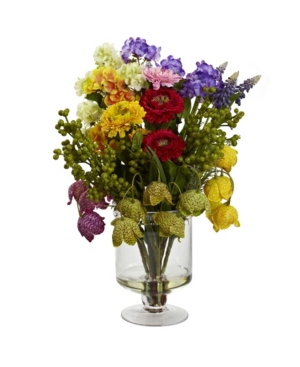 Nearly Natural Spring Floral Arrangement In Assorted
