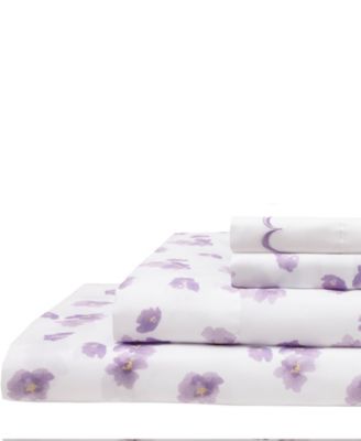 Photo 1 of TWIN Elite Home Products Microfiber Spring Meadow Sheet Set - Bonus : Embroidered pillow case