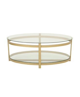 Plumeria Tempered Glass Coffee Table