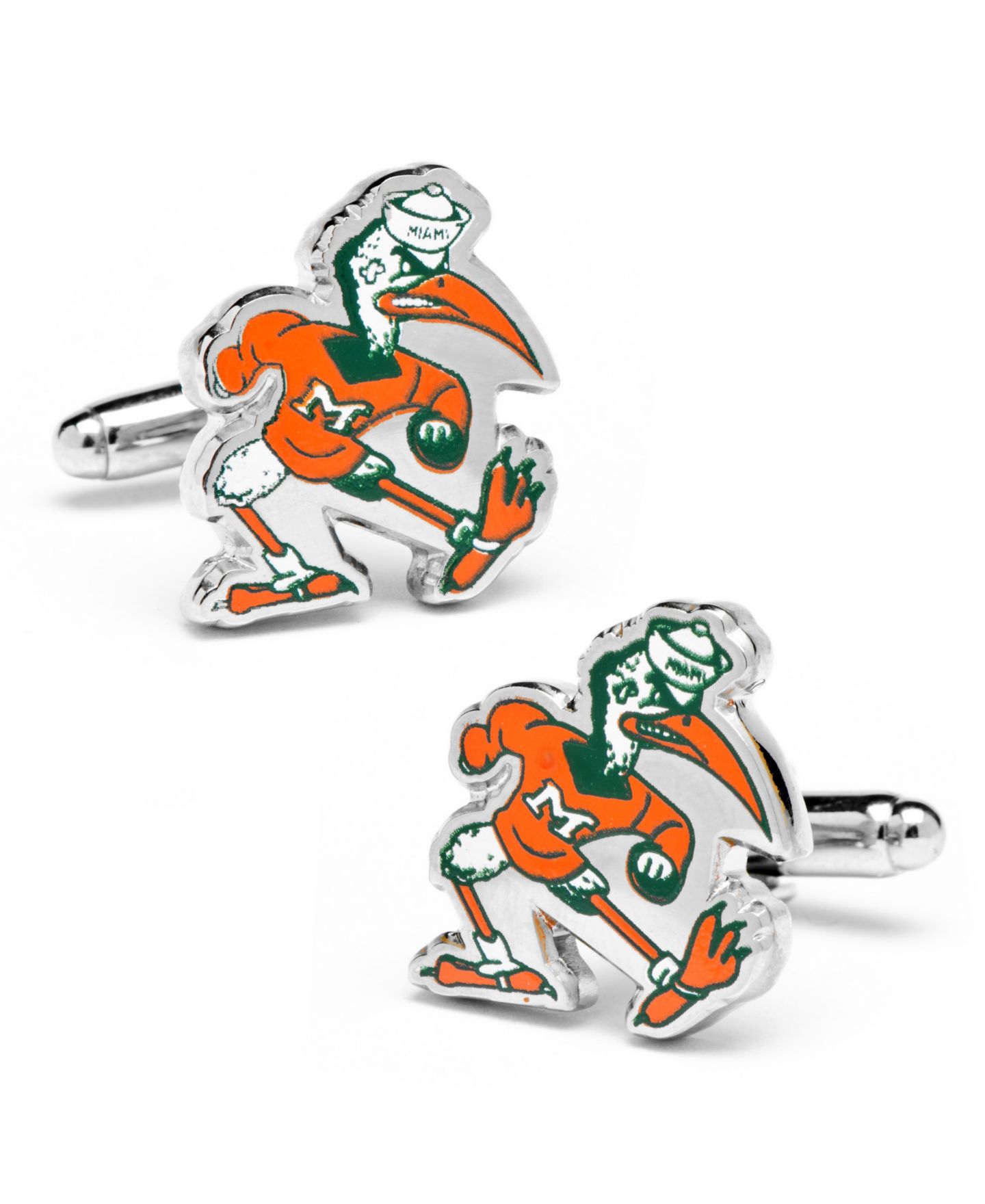 Мужские запонки Cufflinks Inc. Vintage University of Miami Hurricanes Cufflinks — фото 1