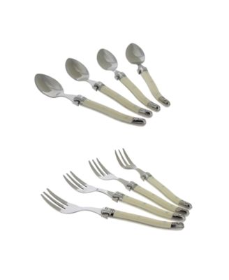 Laguiole Cocktail or Dessert Spoons and Forks, Set of 8
