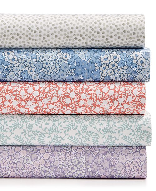 Martha Stewart Collection 4-Pc. Printed Microfiber Full Sheet Set, Created for Macy&#39;s & Reviews ...