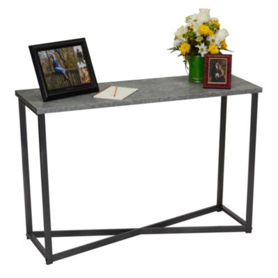 Slate Faux Concrete Sofa Table