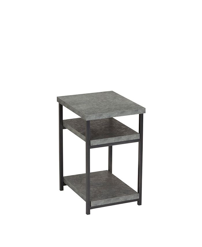 Household Essentials Slate Faux Concrete Low Side Table - Macy's