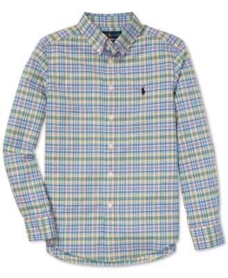 Polo Ralph Lauren - Big Boys Plaid Cotton Poplin Shirt