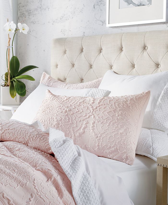 Microsculpt Medallion King Duvet Set Blush Macy's
