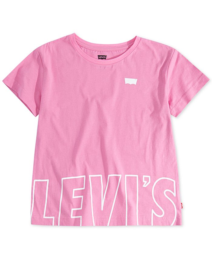 Levi's Big Girls Logo Border Cotton T-Shirt & Reviews - Shirts & Tops ...